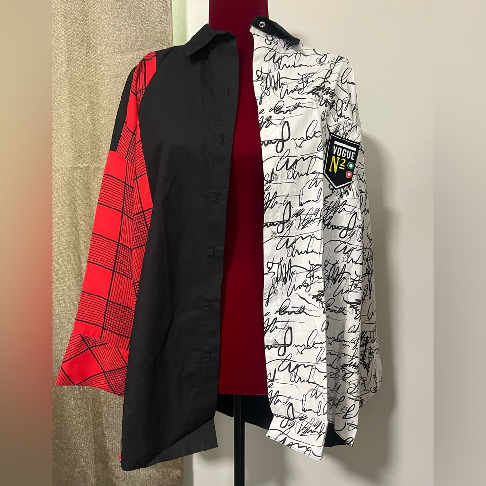 blouse long sleeve with button down size XL